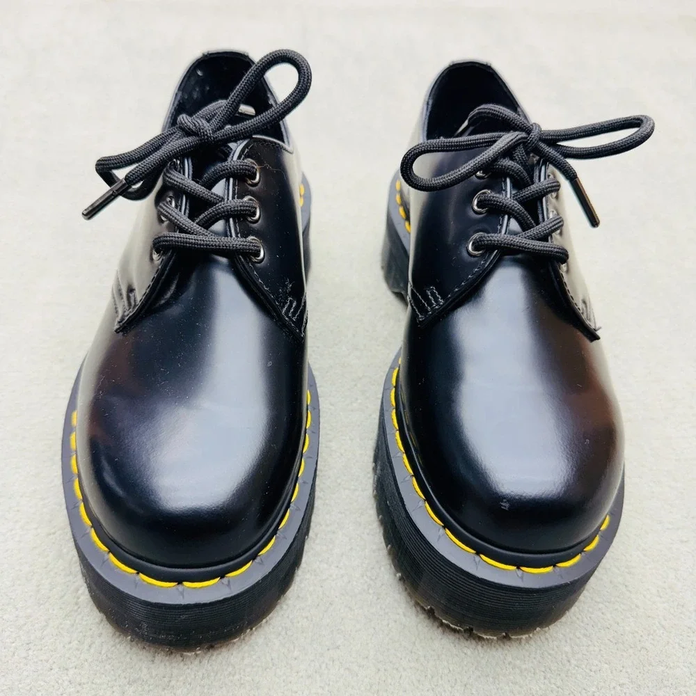 Dr. Martens 1461 Quad Platform Shoes – Women's US 7 / EU 38 – Black Leather NWOB